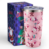 Lovydro taza navideña 20oz con tapa para llevar caliente en viajes
