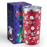 Lovydro termo navidad 20oz con tapa, vista frontal, regalo perfecto.