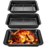 Bandeja LOYIM gran tamaño 14x11 con rejilla para hornear uniforme.