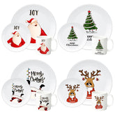 LOYIM plato de cena navideño 10p, ideal para mesas festivas y reutilizable