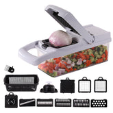 LSLCQW picadora de vegetales 10 en 1 con gran capacidad para ensaladas y guarniciones.