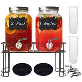 Ltzmcmy dispensadores-vidrio-1galon-con-soporte, ideal para servir bebidas con control de flujo.
