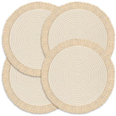 Lucomb manteles redondos de 13 pulgadas para comedor, juego perfecto para cenas elegantes.