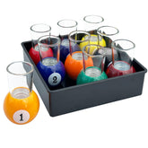 Lukaky set de 9 vasos de chupito de billar, ideal para fiestas y juegos sociales