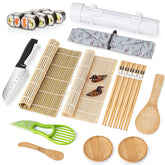 Luney kit-sushi-rodillo-bambu para enrollar sushi fácilmente en casa.