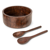 Luxe Designs ensaladera de madera oscura de 12 pulgadas para ensaladas frescas