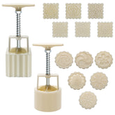 Luxiv Molde de pastel lunar 75g, conjunto completo de 12 patrones para presentaciones creativas.
