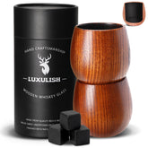 Vaso LUXULISH whisky con interior de madera carbonizada para realzar aromas.