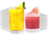 Vaso Lvtrupc Vintage Hobnail de 14oz con base estable, ideal para mesa