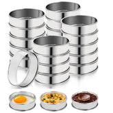 Lyellfe: anillos para muffins y crumpets con doble rodado de 3 pulgadas para hornear de forma uniforme.