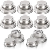 Lyellfe tapas para jarras Mason 8 piezas con junta de silicona para conservar especias