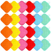 Lyksgir: manoplas de algodón para cocina, 24 piezas en colores vivos para coordinar tareas.