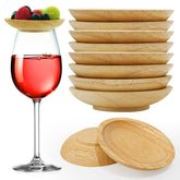 Lyonbi topper de charcuteria para copa de vino en madera, ideal para presentaciones elegantes.