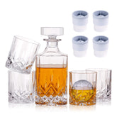 LYRION decantador-cristal whisky realza color y aroma al servir.