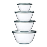 Ensaladera de vidrio M MCIRCO 0.8qt con tapa hermética para conservar frescura