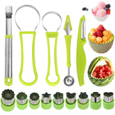 Machomby melón bola 4 en 1, herramienta duradera para esculpir frutas.