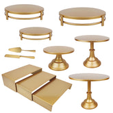 MACIFECI base torta oro 1, soporte elegante para pastel de bodas