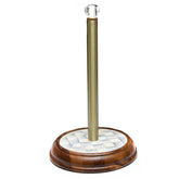 Portarrollos Mackenzie-Childs con base de madera para encimeras ordenadas.