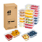 MACTANO 9 OZ envase de snacks de doble compartimento para porciones separadas.