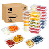 MACTANO contenedores para snacks con doble compartimento, ideal para separar sabores.
