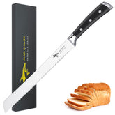 MAD SHARK Cuchillo pan 10 pulgadas serrao para rebanar pan crujiente sin desgarros