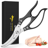 MAD SHARK tijeras de cocina con acero molibdeno-vanadio para corte preciso y duradero.