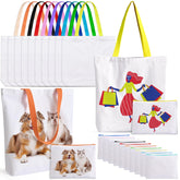 MAFYE bolsa tote de lona grande para sublimación, ideal para personalizar.