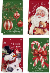 maiiooliwe toallas cocina navidad retro Santa: secado eficiente y estilo festivo.