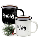 MAINEVENT tazas para pareja, conjunto de dos, 11 oz, ideal para desayunos