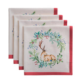 Servilletas Maison d' Hermine 20x20 con motivo Holly Time para mesa festiva