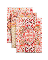 Maison d'Hermine: toallas de cocina damasco, juego de tres, decorativas y absorbentes.