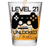 Make Em Laugh Vaso Nivel 21 Desbloqueado, vista frontal, ideal para brindar en 21 años.