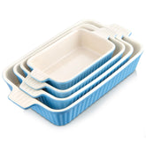 MALACASA bandeja rectangular azul 14-7 pulgadas para hornear, ideal para porciones familiares