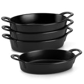 Bandejas ovaladas MALACASA 8x5 frente, ideales para hornear y presentar platos calientes