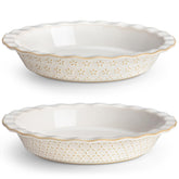 MALACASA Lydia, pan de pie 9 pulgadas con relieve, ideal para hornear con estilo.