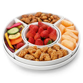 MALACASA plato dividido de porcelana para aperitivos mantiene cada bocado fresco y separado.
