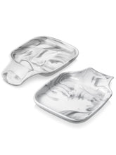 Malacasa reposacucharas porcelana gris mármol: superficie resistente y fácil de limpiar.