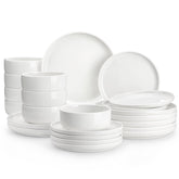 MALACASA Serie Luna, platos de cena de 10,25 pulgadas, duraderos y elegantes.