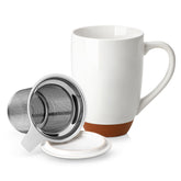 Taza MALACASA de té con tapa e infusor de acero para hojas sueltas.