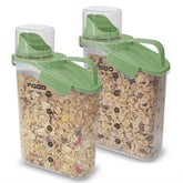 Malachite dos pack de contenedores 2,6 L herméticos para conservar alimentos