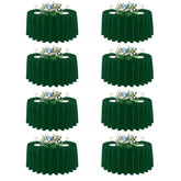 Mantel Sancua verde cazador para mesa redonda de 90 pulgadas, ideal para banquetes.