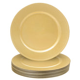 MAONAME cargadores dorados de 13 pulgadas con borde perlado realzan la mesa en ocasiones especiales.