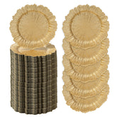 MAONAME cargadores dorados redondos de 13 pulgadas para una mesa elegante.