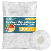 MAQIHAN 300 cubiertas elasticas para tazones: ajuste rápido y alimento protegido