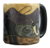 Mara Stoneware Taza Pescador 16 onzas, diseño artesanal ideal para café diario.