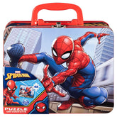 Marvel Spiderman lata de almuerzo, vista frontal, ideal para meriendas escolares.