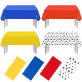 Mantel Mashan patitas azul para fiestas infantiles, protección de la mesa