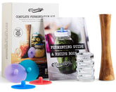 Masontops kit de fermentación para frascos de boca ancha, convierte frascos en fermentadores caseros.