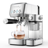 MAttinata cafetera cappuccino 20 bar, vista frontal, ideal para espresso en casa
