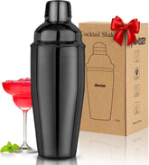 Mawisek coctelera 750 ml negro, lista para mezclar cócteles en casa
